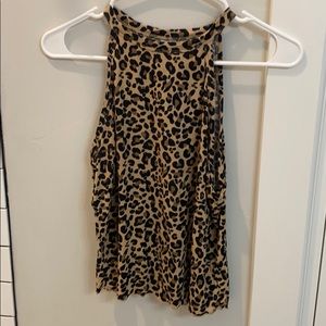 cheetah halter tank top. ONLY WORN ONCE.